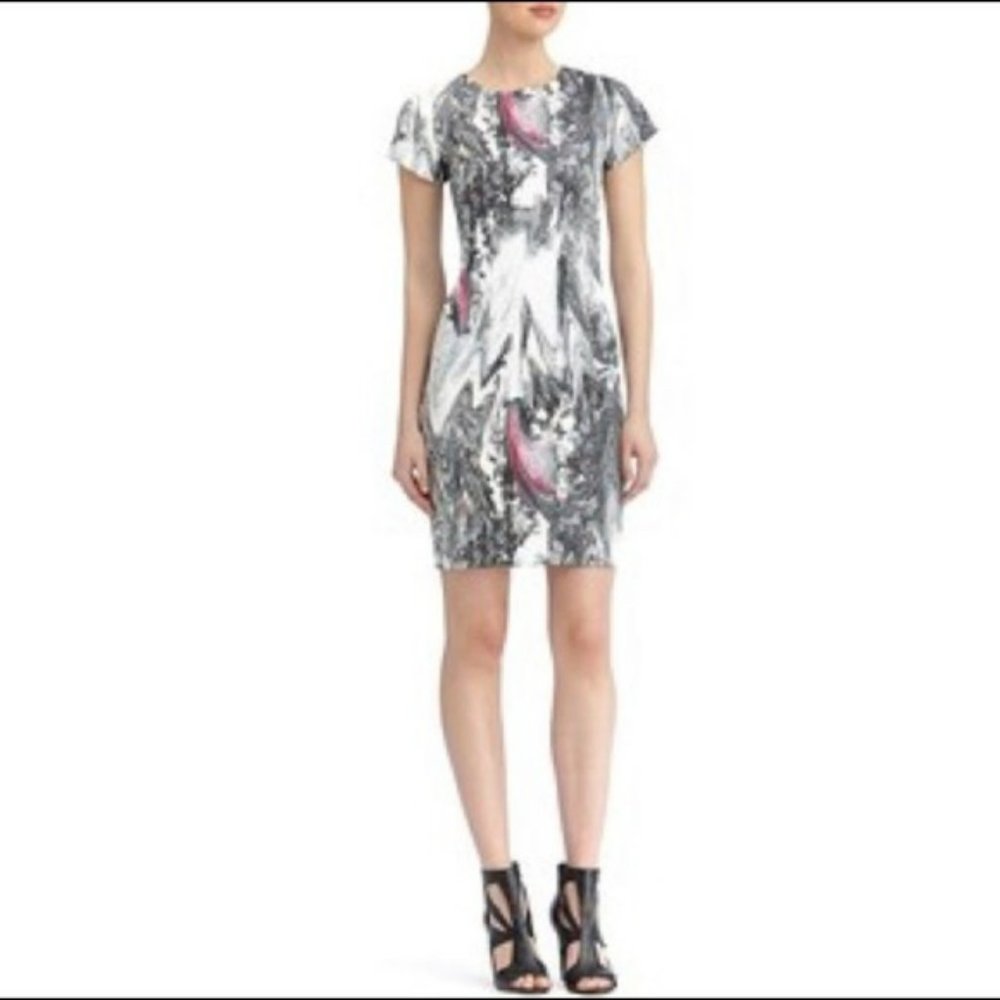 Rachel Roy Dress, Grey Multi, Size 8